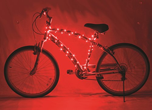 Brightz Cosmic LED Bicycle Bike Frame Light, Red - 3 AA Batteries Required