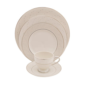 Silver Palace 20 Piece Ivory China Dinnerware Set, Service for 4