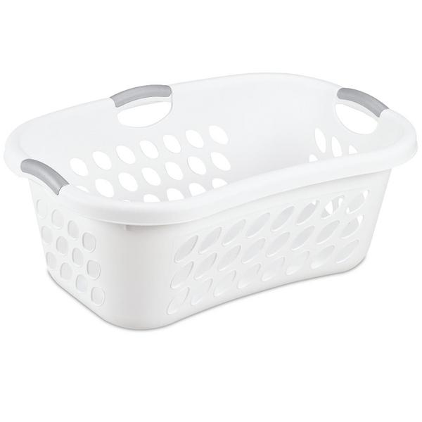 Sterilite 1.25 Bushel Ultra HipHold Laundry Basket, White