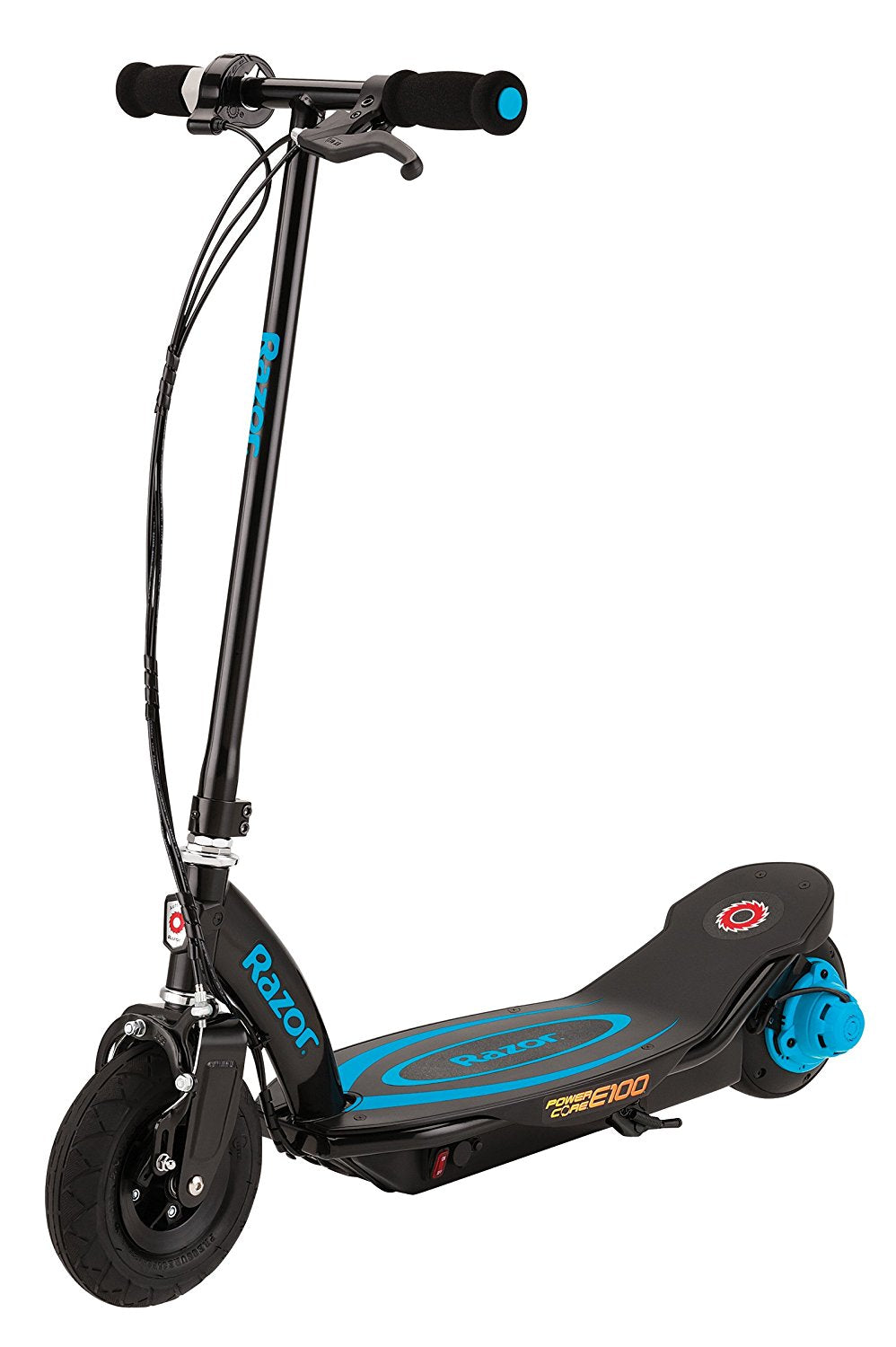 Razor Power Core E100 Electric Scooter, Blue - 12hrs Recharge time, Up to 60min Run time, 11mph, 120lb max. weight, recommended for 8yrs and up