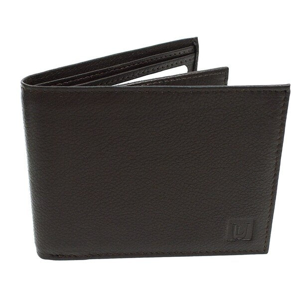 Selini RFID Genuine Leather Bi-Fold Wallet - Dark Brown