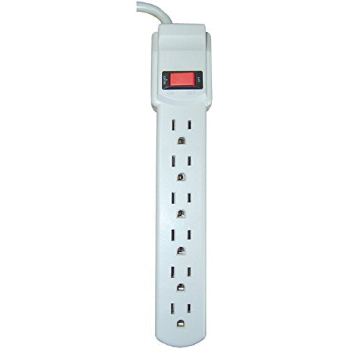 Axis 6-Outlet Grounded Surge Protector, 3ft Cord