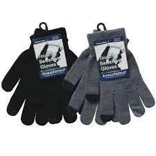 Thermo Wear Touch Sensitive Gloves - Assorted- Black, Grey
