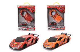 Wonderplay 1:16 Scale Remote Control Race Car, Red/Orange (uses 6 AA batteries)
