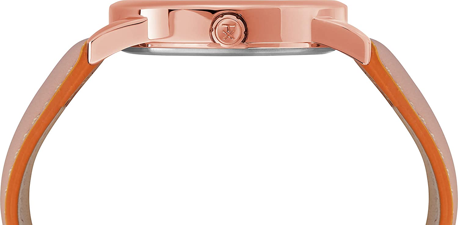 Timex Women's Easy Reader Date Leather Strap 38mm Watch, Pink