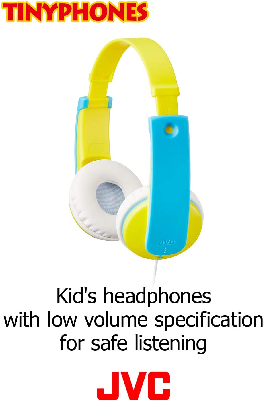 JVC HAKD7P Kid's Headphones, (Pink, Yellow&Blue)