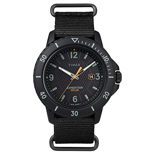Timex Men's TW2U30300 Expedition Gallatin Solar Black Fabric Strap Watch