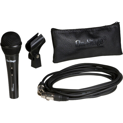 On-Stage AS400V2 Hyper Cardioid Dynamic Handheld Microphone with On/Off Switch and 20' XLR Cable