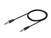 Cellet 6' 3.5mm Male to 3.5mm Male Flat Stereo Auxiliary Audio Cable, Black