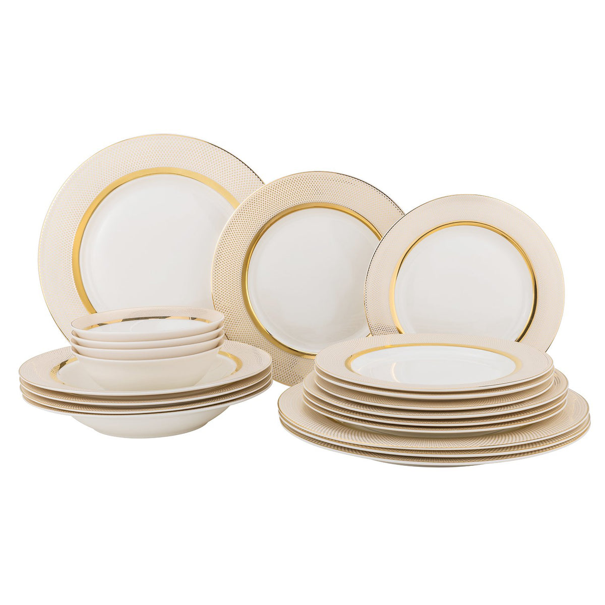Joseph Sedgh Collection 20 Piece Fine Bone China Dinnerware Set, Isabella