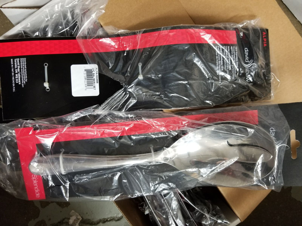 David Shaw Alpia Salad Serving Spoon and Fork Set