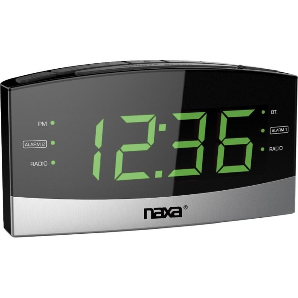 NAXA Electronics  Bluetooth Easy-Read Dual Alarm Clock