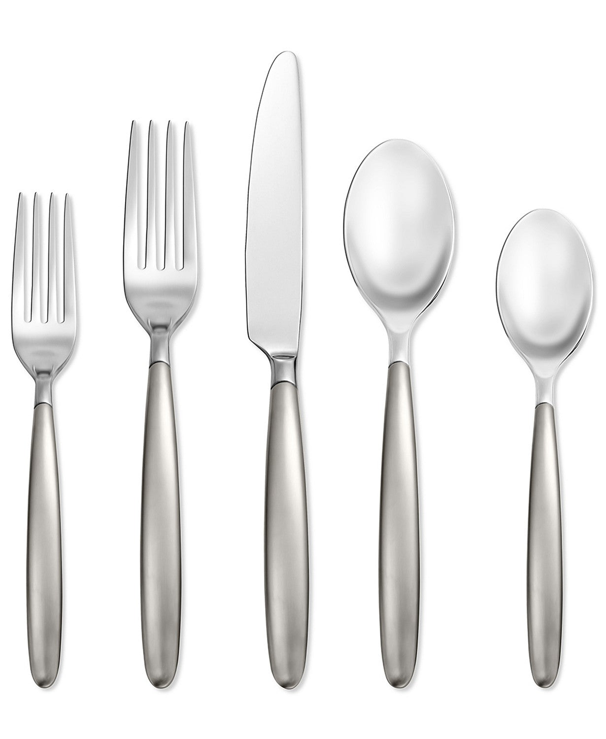 Hampton Forge Skandia Tidal Frosted 5 Piece Place Setting (18/0 Steel, Dishwasher Safe)