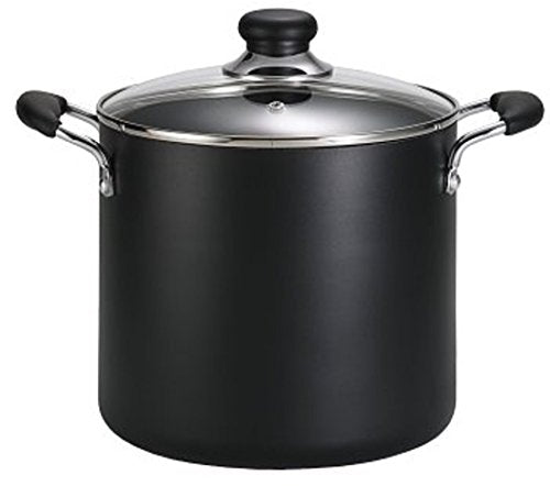 T-fal A9227914 8QT Specialty Total Nonstick Stockpot, Black - Dishwasher Safe, Oven Safe COOKPOT