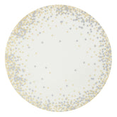 Harman Confetti Soft Touch 14" Round Placemats, Silver and Gold