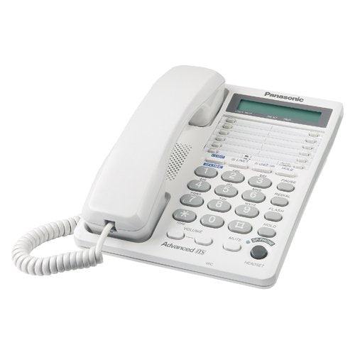 Panasonic 2-Line Integrated Corded Phone with Caller ID (KX-TS208W)