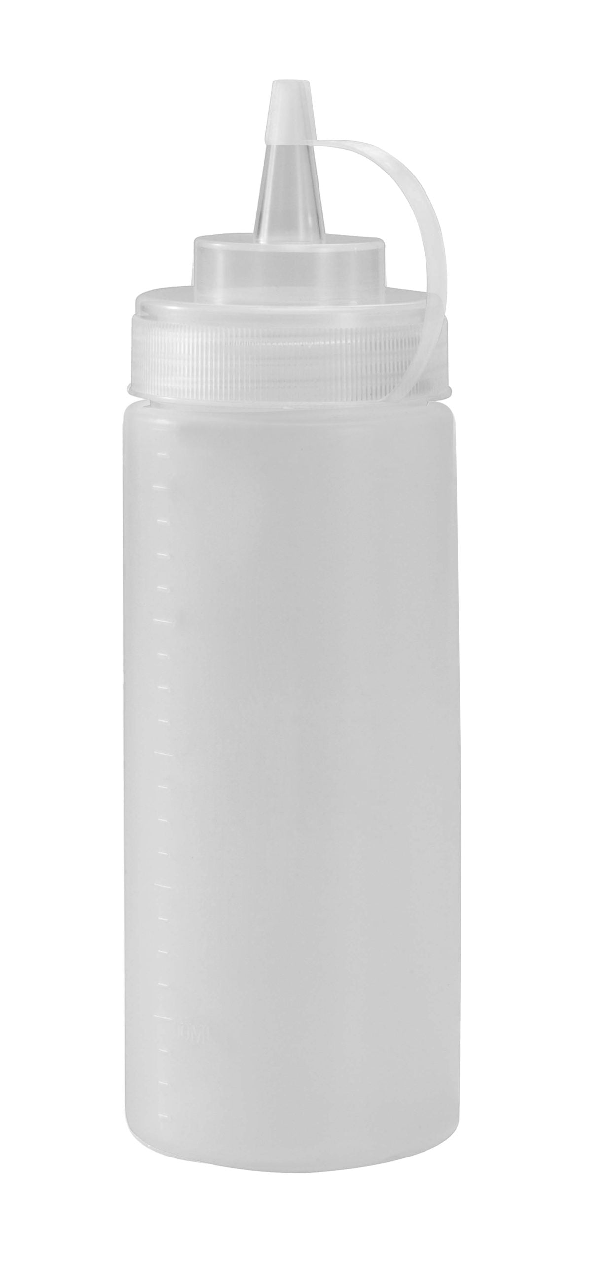 Castro - Clear Plastic Squeeze Bottle With Lid, 12 Oz