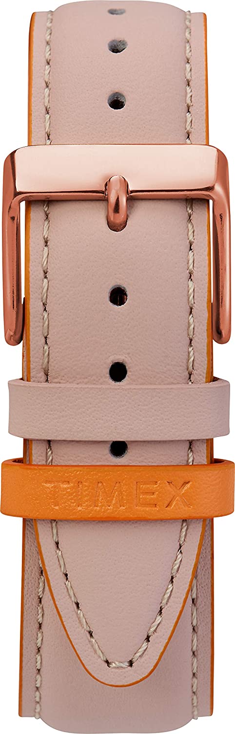 Timex Women's Easy Reader Date Leather Strap 38mm Watch, Pink
