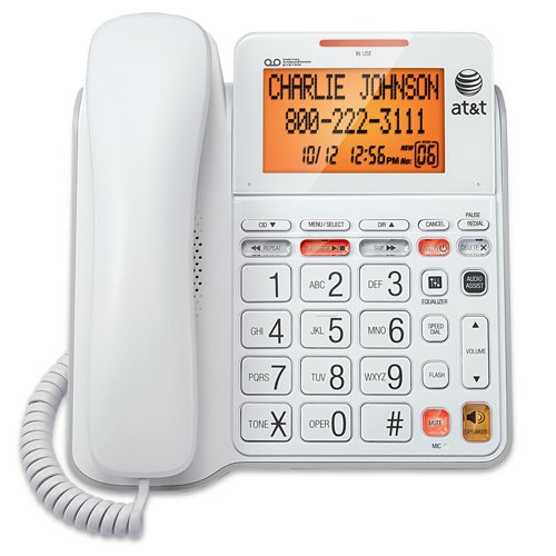 AT&T CL4940 1-Handset Landline Telephone with Large Display with Answering System