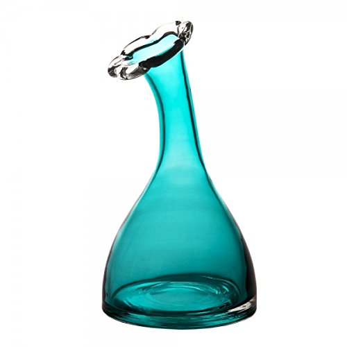 Brilliant Fleuri 11" Vase, Aqua (6" diameter)
