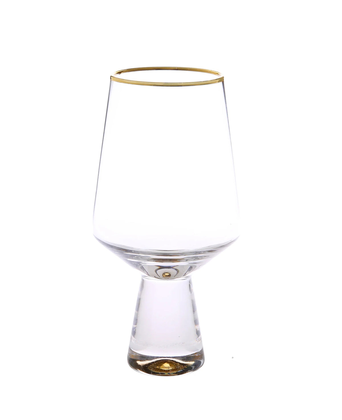 Classic Touch Water Glasses With Gold Base And Rim, Set of 6