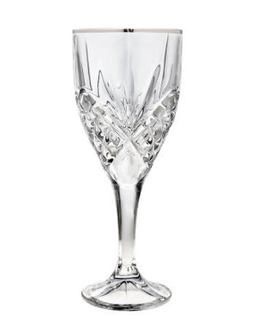 Dublin Crystal Goblet Glassware, Set of 4  (Silver)