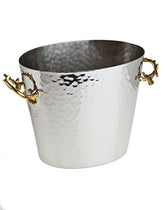 Hammered Leaf Design 2 Tone Ice-Wine Bucket