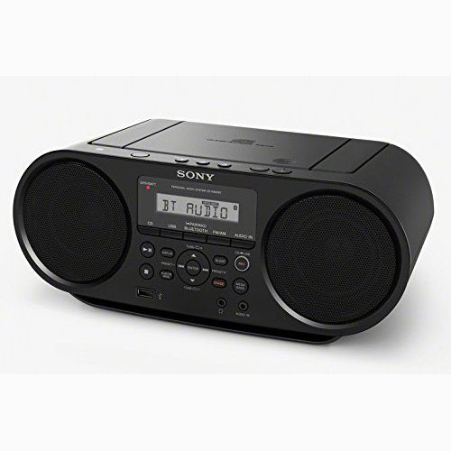 Sony ZSRS60BT Boombox with CD, MP3 CD, Aux, USB,  Bluetooth  (Black)
