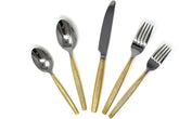David Shaw Two Tone 18/10 Stainless Steel Flatware Set, Stripes