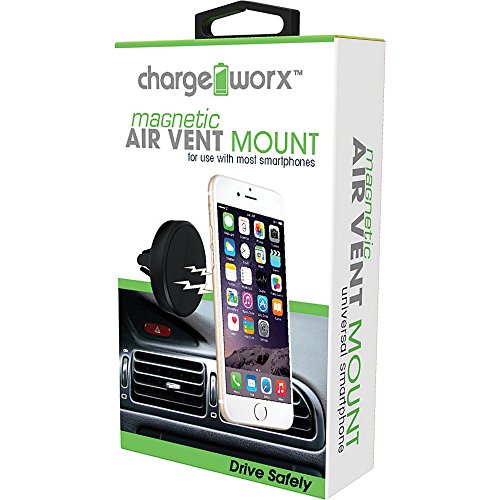 Chargeworx CX9902BK Magnetic Air Vent Cellphone GPS Mount, Black