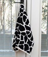 European Art Dazzle Metallic Hand Towel - Black and White