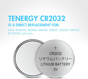 Tenergy - 3V CR2032 Lithium Button Battery