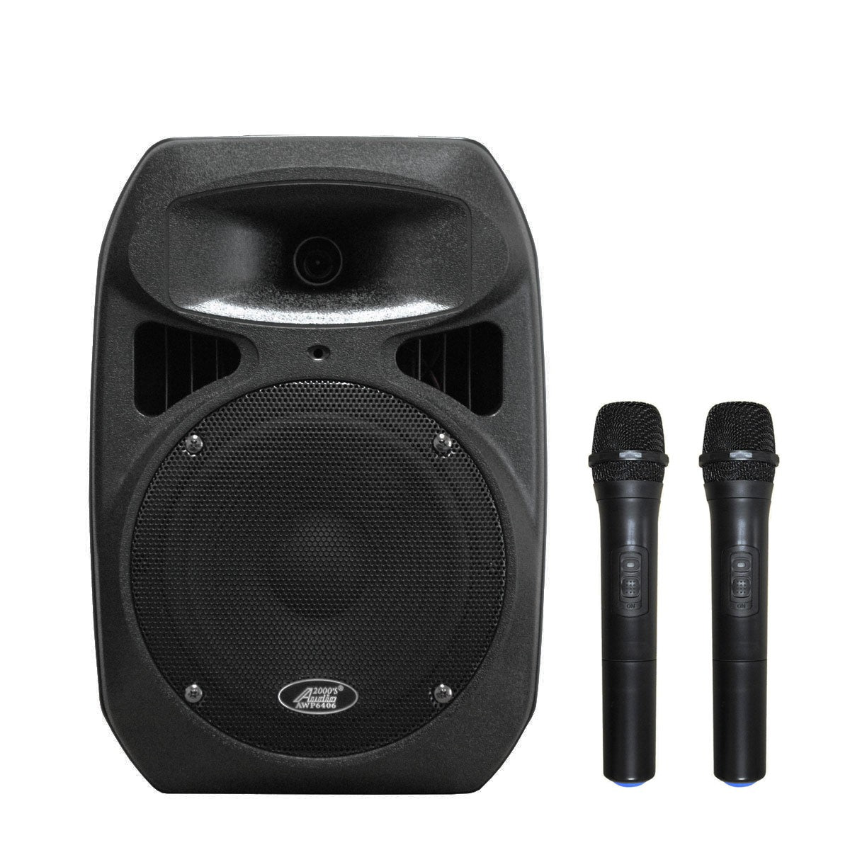 Audio 2000s RECHARGEABLE PORTABLE VHF WIRELESS PA SYSTEM W/TWO WIRELESS MICS (DUAL HANDHELD)