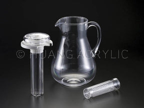 Huang Acrylic 3.5QT Pitcher with Ice Cube Tube (8" x 7" x 11.25")
