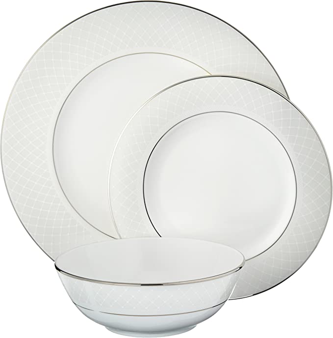 Lenox Lace Bone China Dinnerware, Platinum Rim Assorted Sty