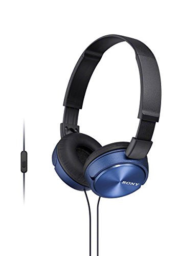 Sony ZX MDR-ZX310AP/L Series Headband Stereo Over the Head Headphones, Blue