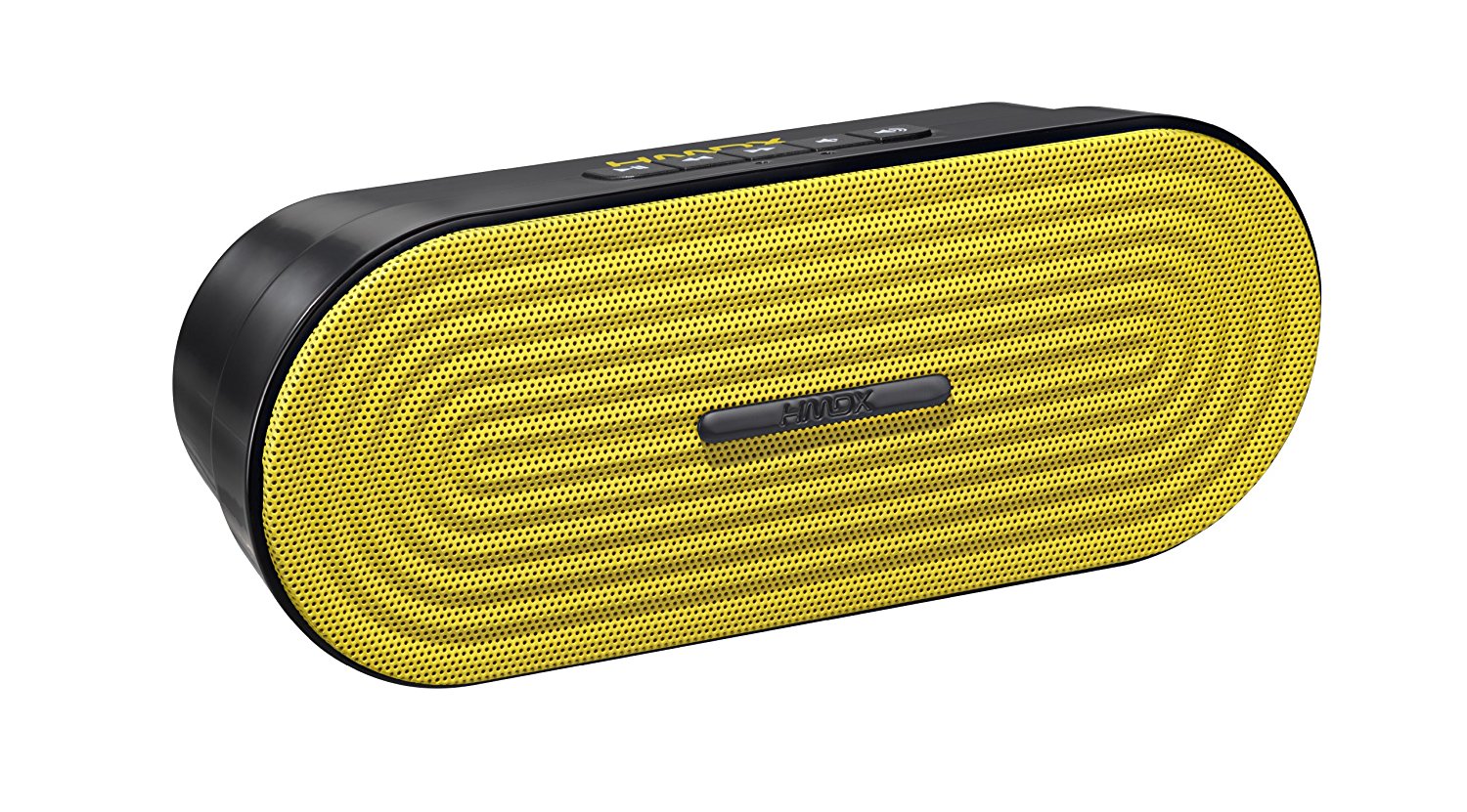 HMDX HX-P205YL Rave Portable Rechargeable Wireless Speaker, Yellow - Aux, Bluetooth (30'), 4hrs battery life