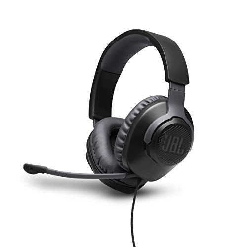 JBL Quantum 100 - Wired Over-Ear Gaming Headphones with Mic, Black