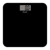 Escali Digital Glass Slim Bathroom Body Scale, Black