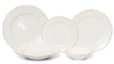 Bernadotte Collection 20 Piece Fine Ivory Porcelain Dinnerware Set, Service for 4
