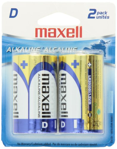 Maxell 723020 LR20-2BP D Cell Batteries, 2 Pack BATTD2PK
