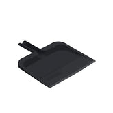 Superio Clip-On Dustpan with Rubber Lip - 10-inch, Black