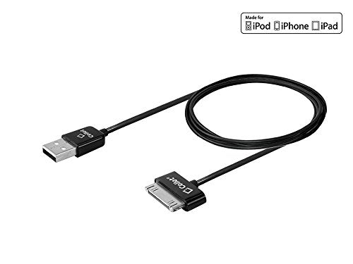 Cellet DAAPPGBK 4' USB Charging Data Sync Cable for iPhone 3/3GS/4/4s, iPad 1, 2, 3, iPod 5, iPod nano 1