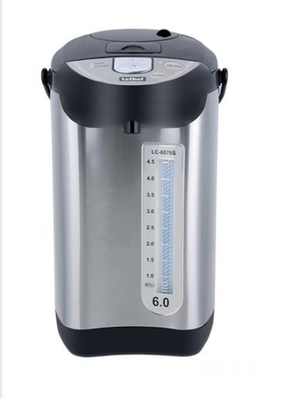 LeChef 6.0 Quart Pump Pot With Manual Pump, Auto Dispense /Lock and Cup Touch Dispense PUMPPOT NO ADDING WATER ON YOM TOV!!
