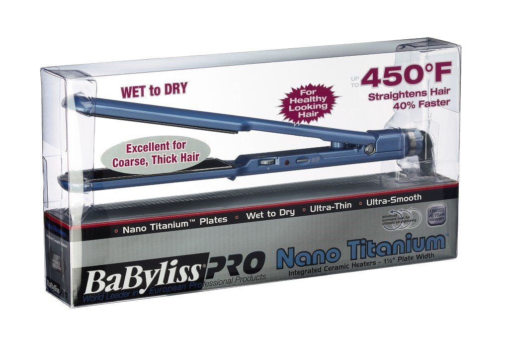 BaByliss Pro - 1.5" Nano Titanium-Plated Wet-To-Dry Hair Ultra-Thin Straightener