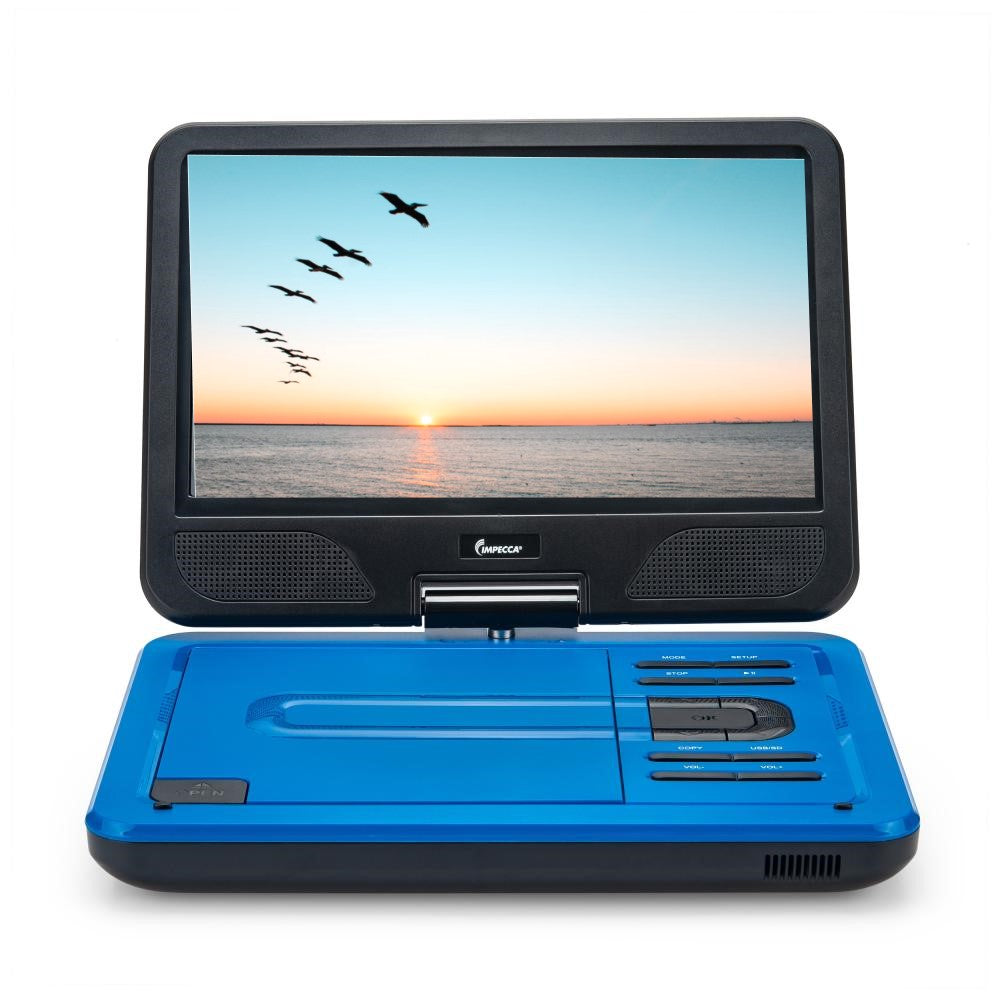 Impecca 10.1" Swivel Screen Portable DVD Player, Blue
