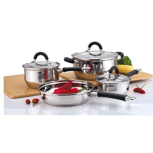 Culinary Edge Stainless Steel 7-Piece Cookware Set
