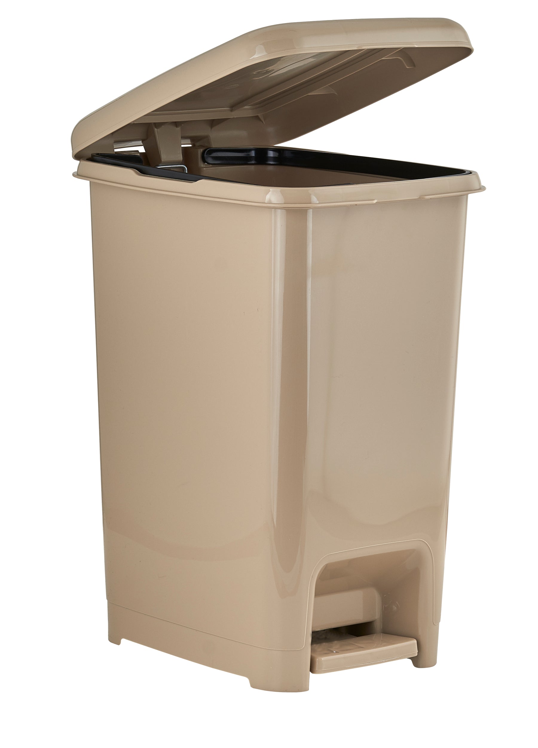 Superio Slim Pedal Trash Can, 64 Qt. 16 us liquid gallons(Beige) (Beige)