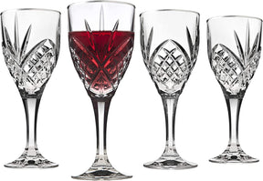 Dublin Crystal Goblet Glassware, Set of 4  (Silver)