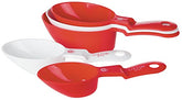 Prep Solutions by Progressive Snap Fit Measuring Cups, Red & White - Set of 5